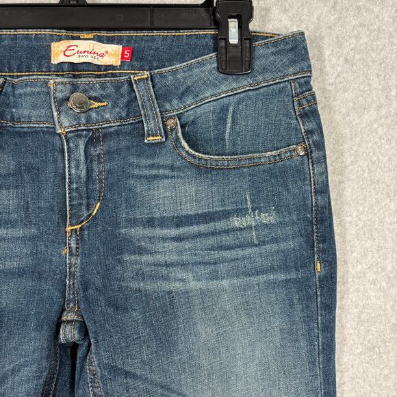 Eunina Bootcut Jeans Size 5 Super Low Rise 70s Retro‎ Y2K Western Rodeo Boho - Picture 6 of 16